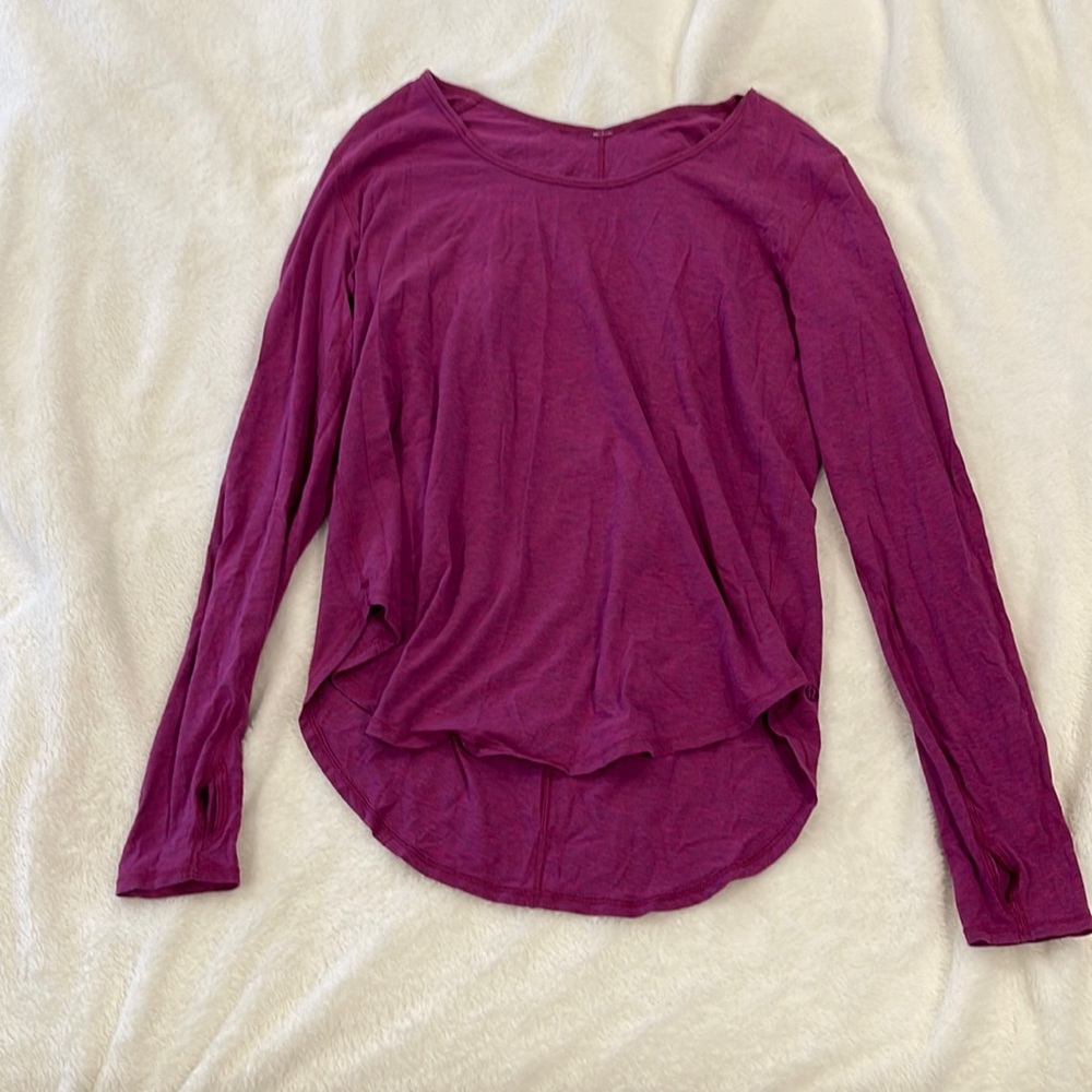 Lululemon long sleeve! Purple/pink color! Size 10! Great condition!